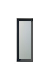 Isolated Window Frame Illustration with Gray Tones on Black Background