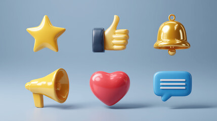 Social Media Engagement Icons