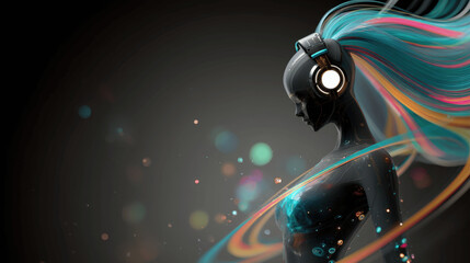 robot girl illustration