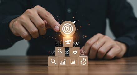 Business Strategy and Target Achievement Concept