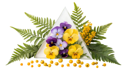 Floral arrangement isolated on transparent background