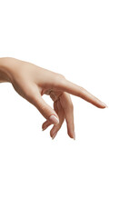 Isolated Photo Woman Hand with Soft Skin on Black Background