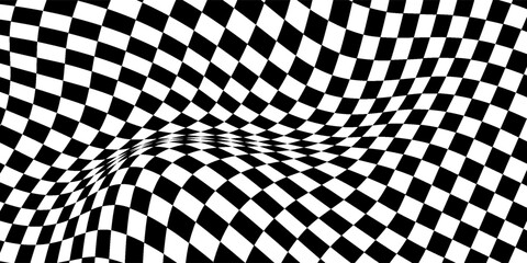 abstract checkerboard pattern Seamless motion wave background