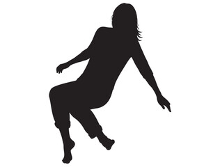 FALLING WOMAN SILHOUETTE