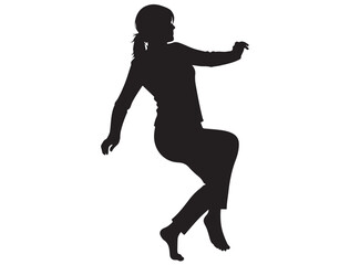 FALLING WOMAN SILHOUETTE