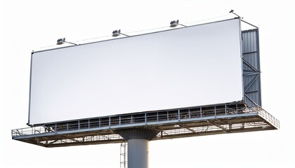 Obraz premium blank billboard mockup isolated on white background