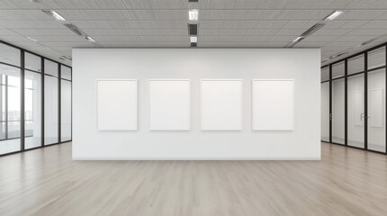 Fototapeta premium Blank on the wall in modern office interior