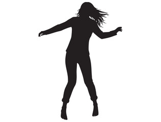 FALLING WOMAN SILHOUETTE