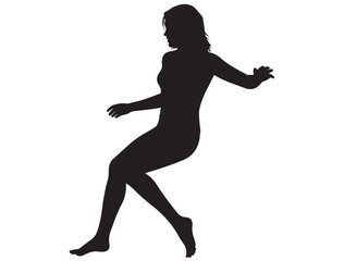 FALLING WOMAN SILHOUETTE