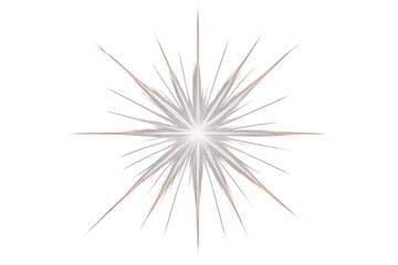 Obraz premium Glowing star with light rays effect and transparent background, perfect for graphic design and creative projects