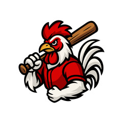 Rooster Baseball Mascot © sugeng