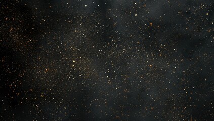 Golden Speckles on Black Background for Textures and Backgrounds in Design Projects