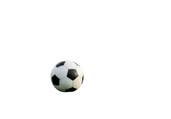Isolated Photo Of Soccer Ball In Black Background For Sports Game