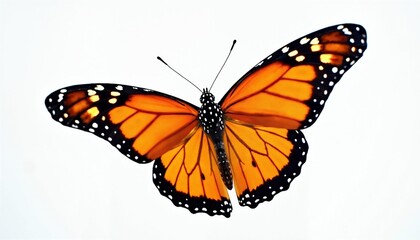 Obraz premium A monarch butterfly in motion against an ethereal background.