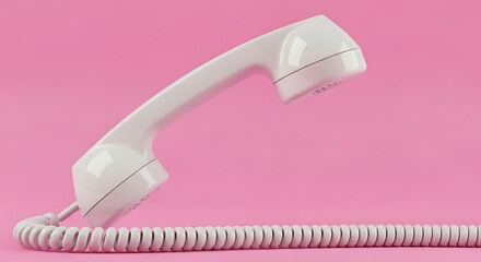 Classic Communication: Vintage Phone Receiver Isolated
