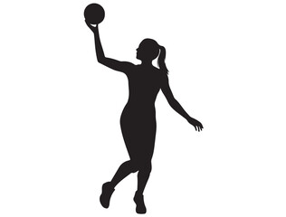FEMALE VOLLEYBALL PLAYER SILHOUETTE