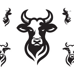 cow logo vector