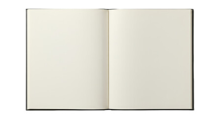 Open Notebook With Blank Pages Isolated Illustration