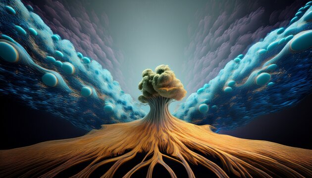 abstract exploration of cognitive flux and disorientation in simulated growth