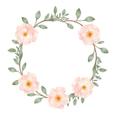 watercolor peony flower frame