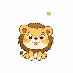 Obraz premium Chibi Style lion 59.eps Art