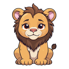 Joyful lion-5.png Cartoon Sticker
