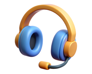 headphones on white background