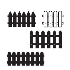 Wrought iron and wooden fences with garden landscape background