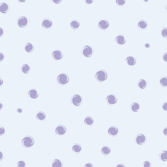 Light blue seamless polka dot pattern with a soft hand-drawn swirl look, perfect for fabric prints, baby room decor, gift wrapping, stationery, and modern textile art.