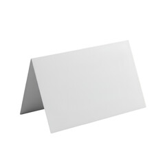 Isolated White Folded Blank Card Template On Black Background Mockup