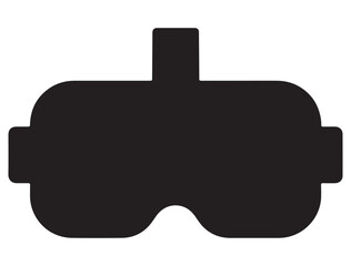 Obraz premium VR HEADSET ICON SILHOUETTE
