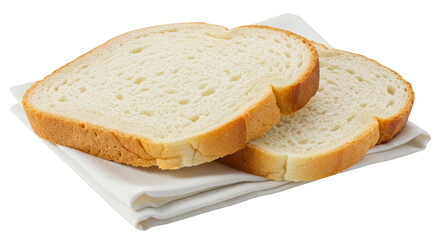 Photo of Two Slices of White Bread on a Napkin