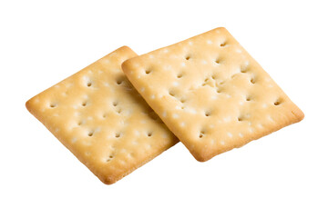 two crackers are shown on a white surface
