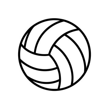 Volleyball ball vector icon for beach and indoor sports &ndash; outline style