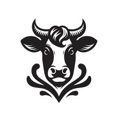 cow logo vector