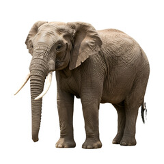 Fototapeta premium Realistic Elephant Illustration Against Transparent Background Showing Details