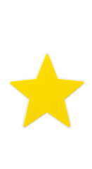 Obraz premium Isolated Yellow Star Icon On Transparent Background Illustration