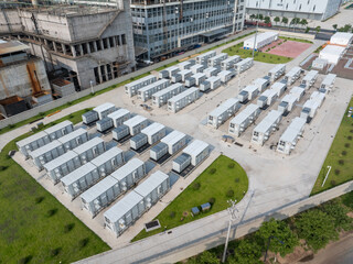 aerial view energy storage power station