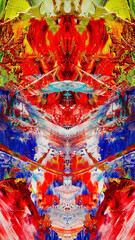 Abstract art background . Hand painting artwork on canvas .