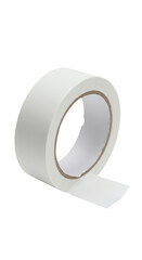 Photorealistic White Adhesive Tape Roll on Transparent Background