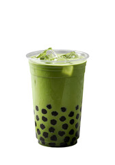Matcha Boba Tea Drink Isolated On Transparent Background Illustration