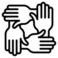 Obraz premium Teamwork icon vector illustration 