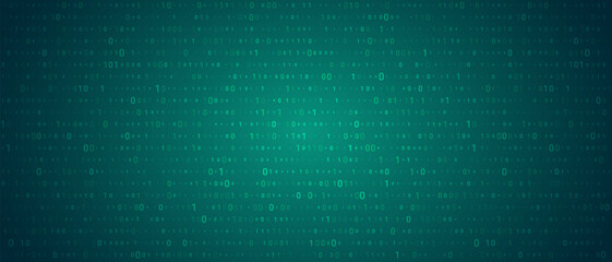 Tech pixel background green color gradient. Abstract wallpaper for computer science, data, ai, cyber hacking and hackathon. Pixel mosaic grid bg with light effect, vector illustration.