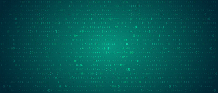 Tech pixel background green color gradient. Abstract wallpaper for computer science, data, ai, cyber hacking and hackathon. Pixel mosaic grid bg with light effect, vector illustration.