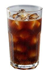 Refreshing Photo Of A Cola Drink With Ice Cubes On A Transparent Background