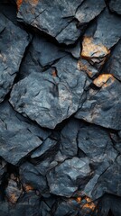 Dark Rock Texture with Gold Details for Backgrounds and Overlays