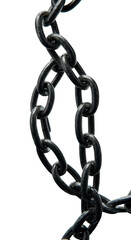 Obraz premium Realistic Photo of Black Metal Chain on Transparent Background