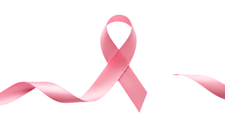 Pink Ribbon Awareness Symbol Illustration Isolated on Black Background