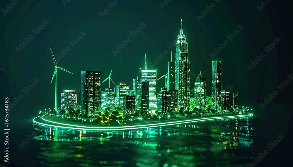 Poster advanced microchip with blue neon circuitry for high-tech computing and electronics applications