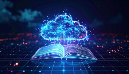 Open Digital Book with Cloud Data and Network Connections for Knowledge and Cloud Computing